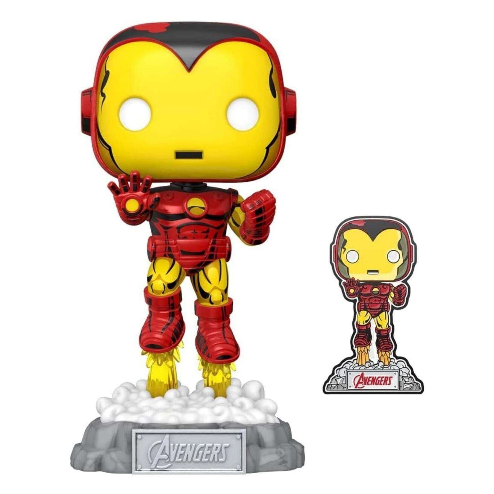 Pop! Marvel: A60 - Comic Iron Man W/ Pin (Exc) | Funko | FU69060