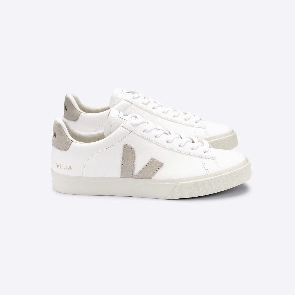 CAMPO CHROMEFREE WHIITE NATURAL-SUEDE Veja