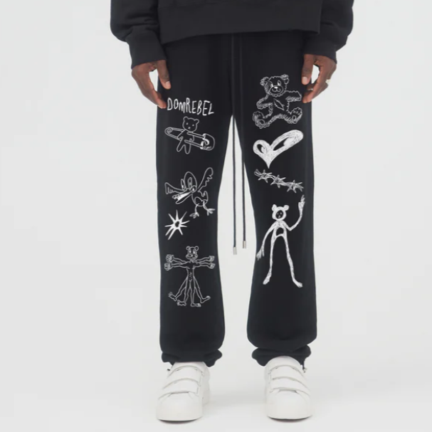 SCRIBBLE SWEATPANTS | Domrebel | SCRIBBLE SWEATPANTS