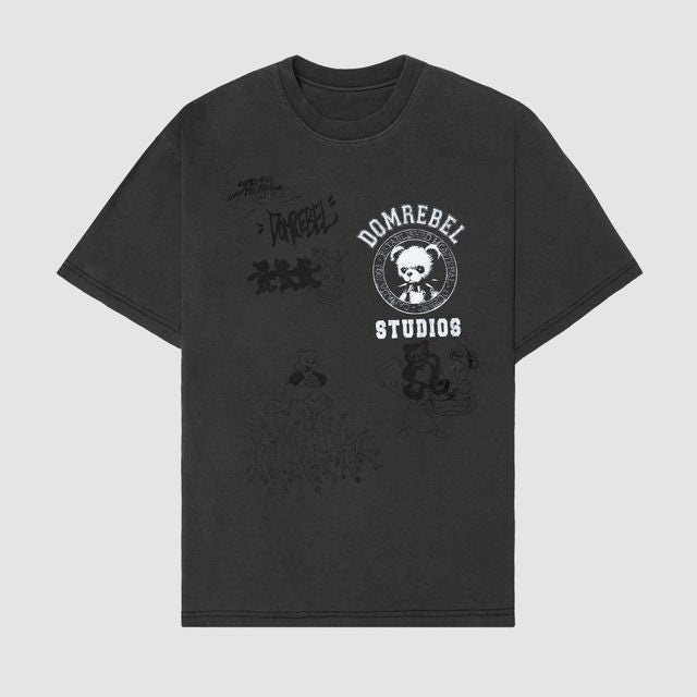 VARSITY BEAR - T-SHIRT FADED BLACK | Unisex Apparel | Domrebel | VARSITY BEAR - T-SHIRT FADED VARSITY BEAR - T-SHIRT FADED BLACK | Unisex Apparel | Domrebel | VARSITY BEAR - T-SHIRT FADED