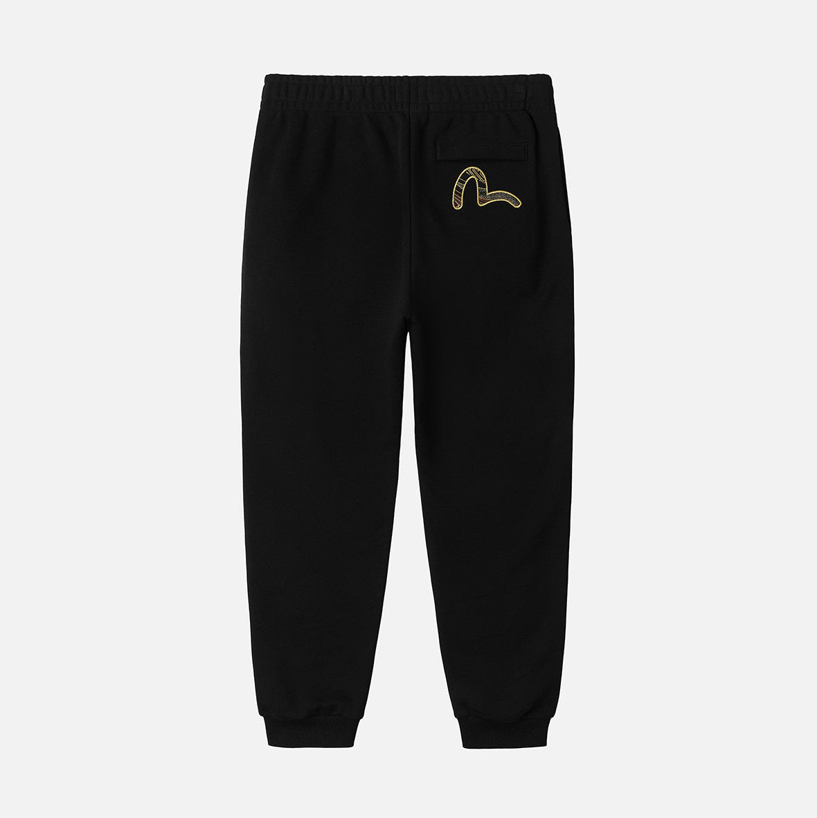 Seagull Brocade Appliqué Gold Thread Logo Regular Fit Sweatpants | Men's Apparel | EVISU | 2EAHTM5SP1154X XCT-Black Seagull Brocade Appliqué Gold Thread Logo Regular Fit Sweatpants | Men's Apparel | EVISU | 2EAHTM5SP1154X XCT-Black