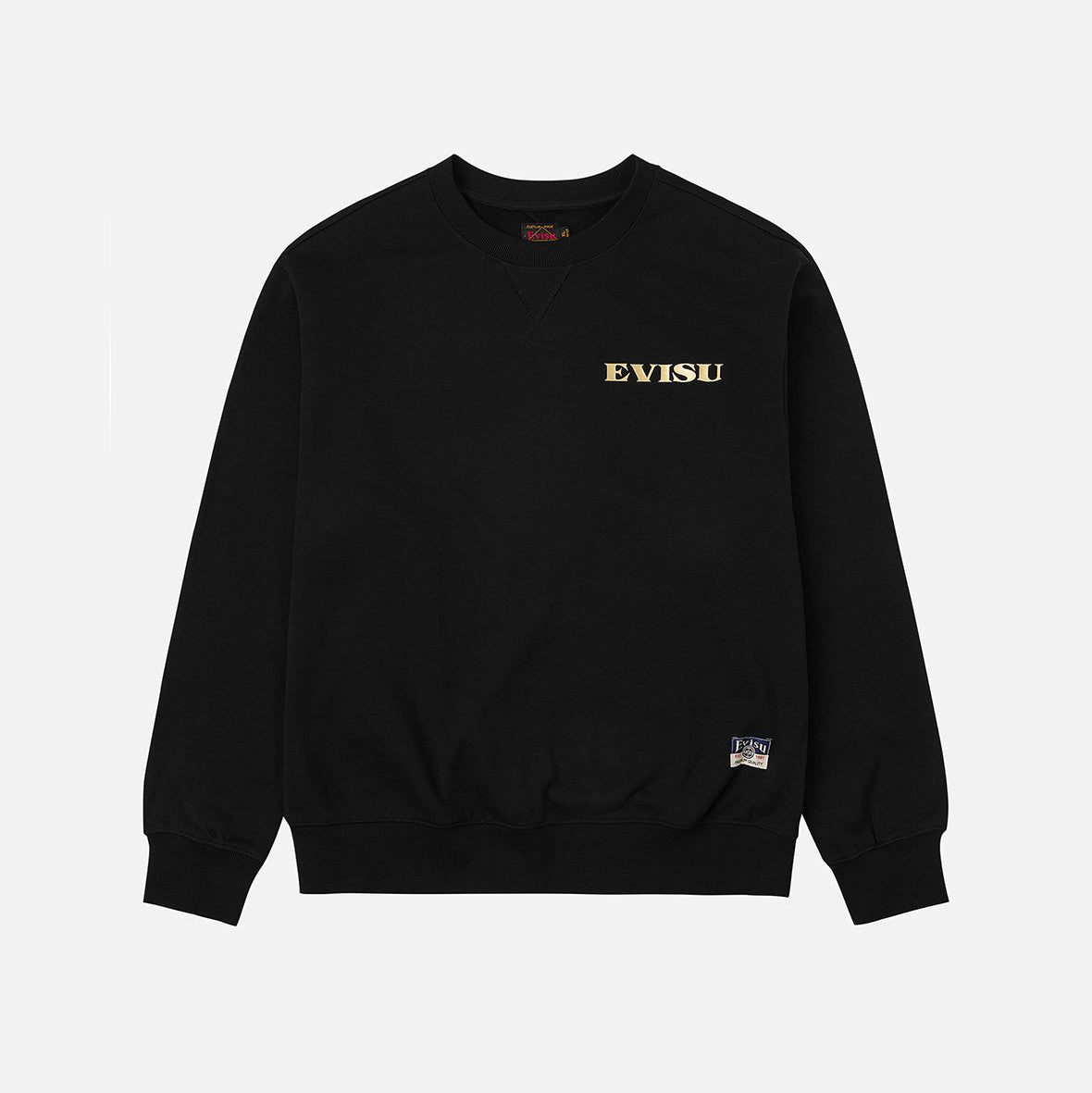 Seagull Brocade Appliqué Relax Fit Sweatshirt | Men's Apparel | EVISU | 2EAHTM5SW1121R XCT-Black