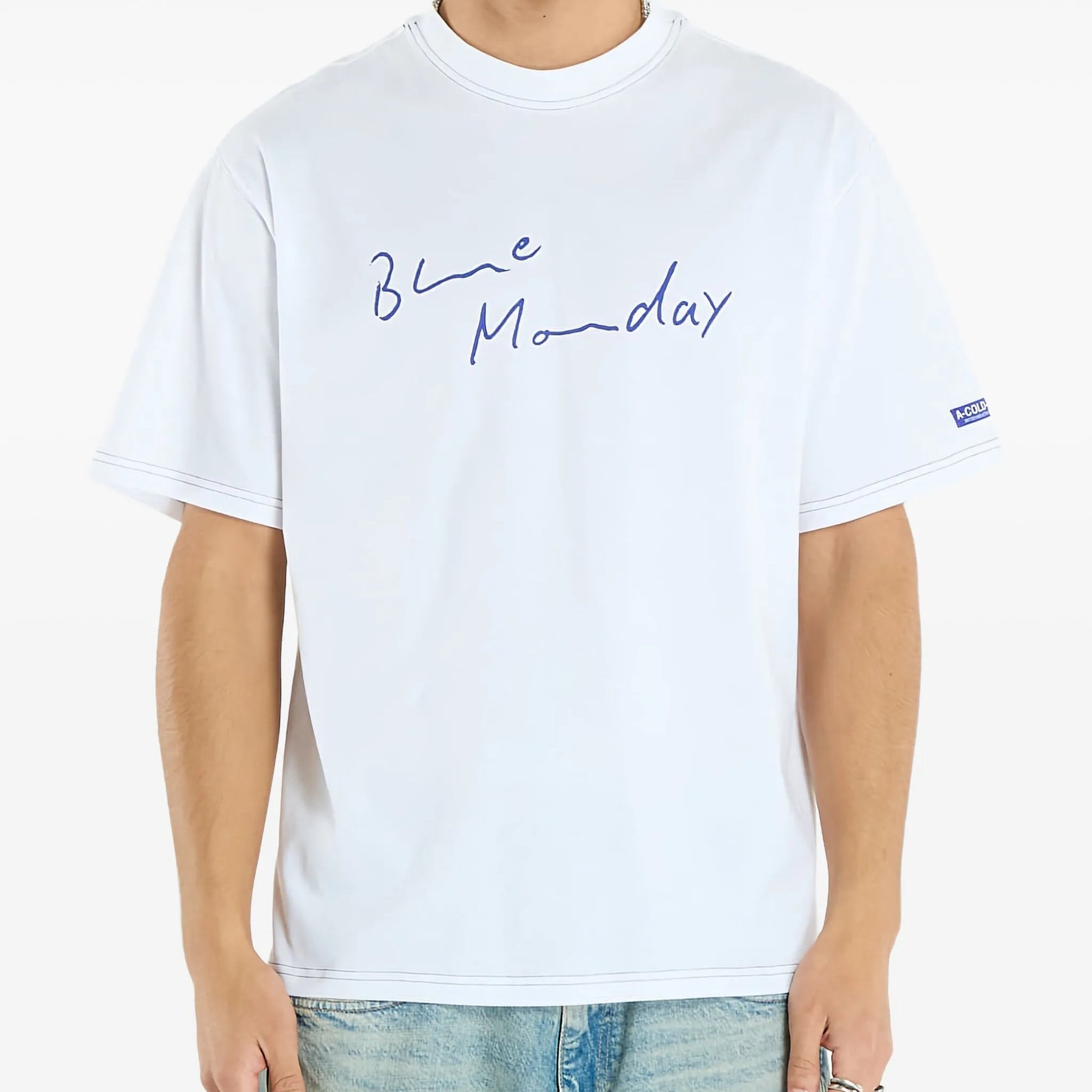 A-COLD-WALL* Blue Monday T-shirt | Men's Apparel | A-COLD-WALL | ACWMTS232 WHT