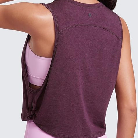 Pima Cotton Crop Deep Armhole Tank Eggplant Heather | | SolesStoleMySoul | R773 Pima Cotton Crop Deep Armhole Tank Eggplant Heather | | SolesStoleMySoul | R773