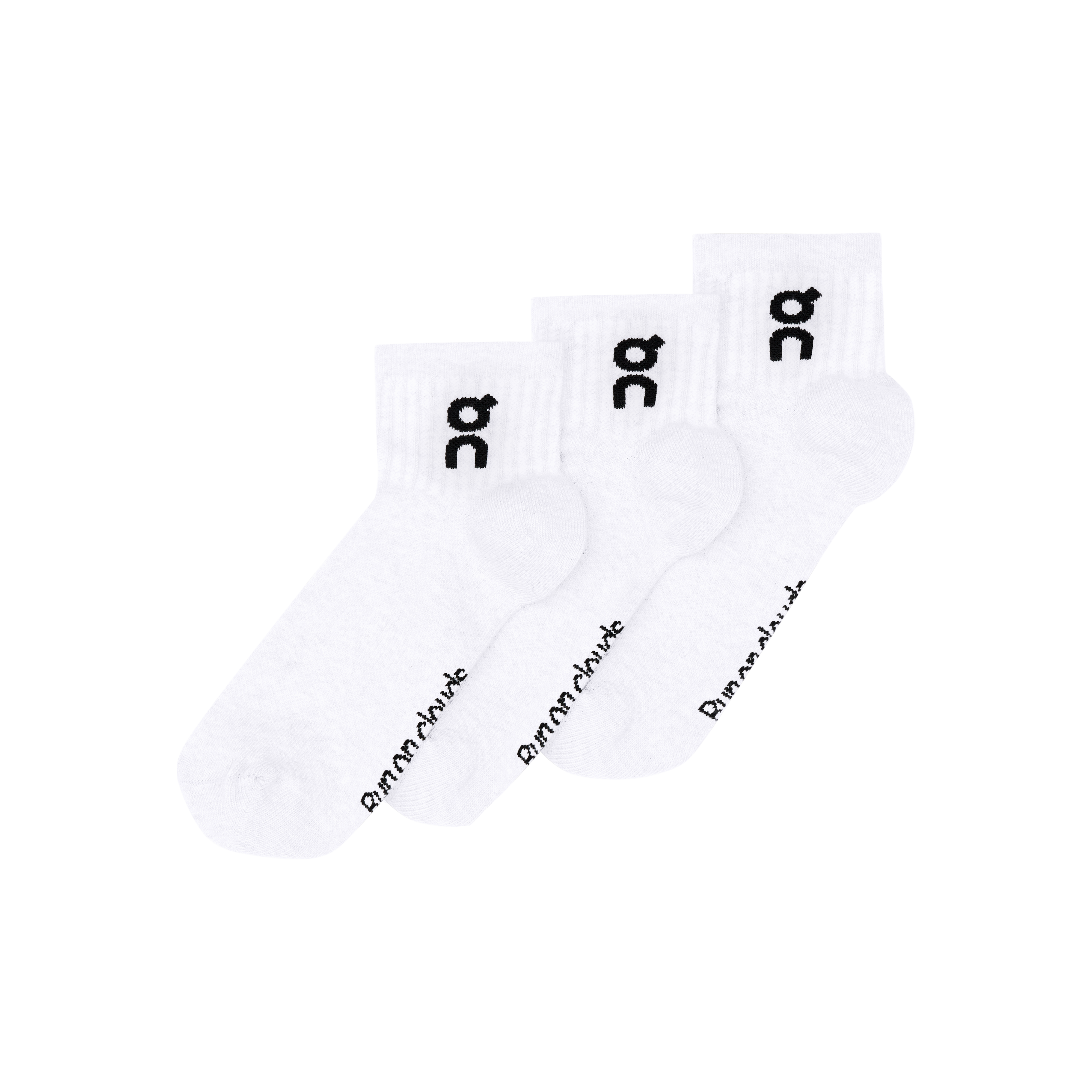 Logo Sock Mid 3P White | Accessories | On | Logo Sock Mid 3P 1 U White