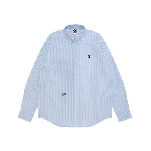 AAPE NOW LONG SLEEVE SHIRTS Blue White | Men's Apparel | AAPE | AAPSTM8539XAPB LA00S AAPE NOW LONG SLEEVE SHIRTS Blue White | Men's Apparel | AAPE | AAPSTM8539XAPB LA00S