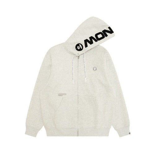 AAPE NOW ZIP UP HOODIE Heather White | Men's Apparel | AAPE | AAPSWMC358XAPWH2 AAPE NOW ZIP UP HOODIE Heather White | Men's Apparel | AAPE | AAPSWMC358XAPWH2
