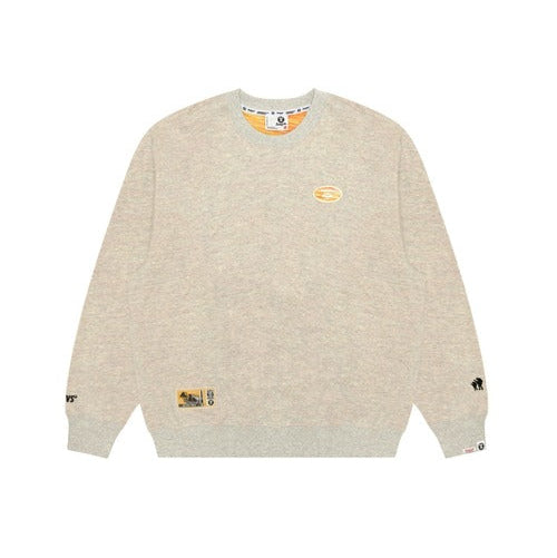 AAPE CREW NECK SWEAT Heather White | Men's Apparel | AAPE | AAPSWMC383XXPWH2 AAPE CREW NECK SWEAT Heather White | Men's Apparel | AAPE | AAPSWMC383XXPWH2