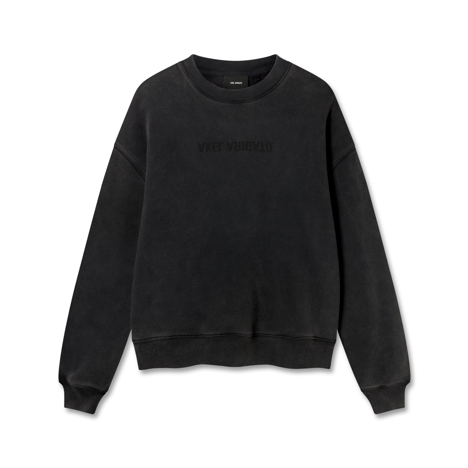 Distort Washed Sweatshirt Black | Men's Apparel | AXEL ARIGATO | A3122004 Distort Washed Sweatshirt Black | Men's Apparel | AXEL ARIGATO | A3122004