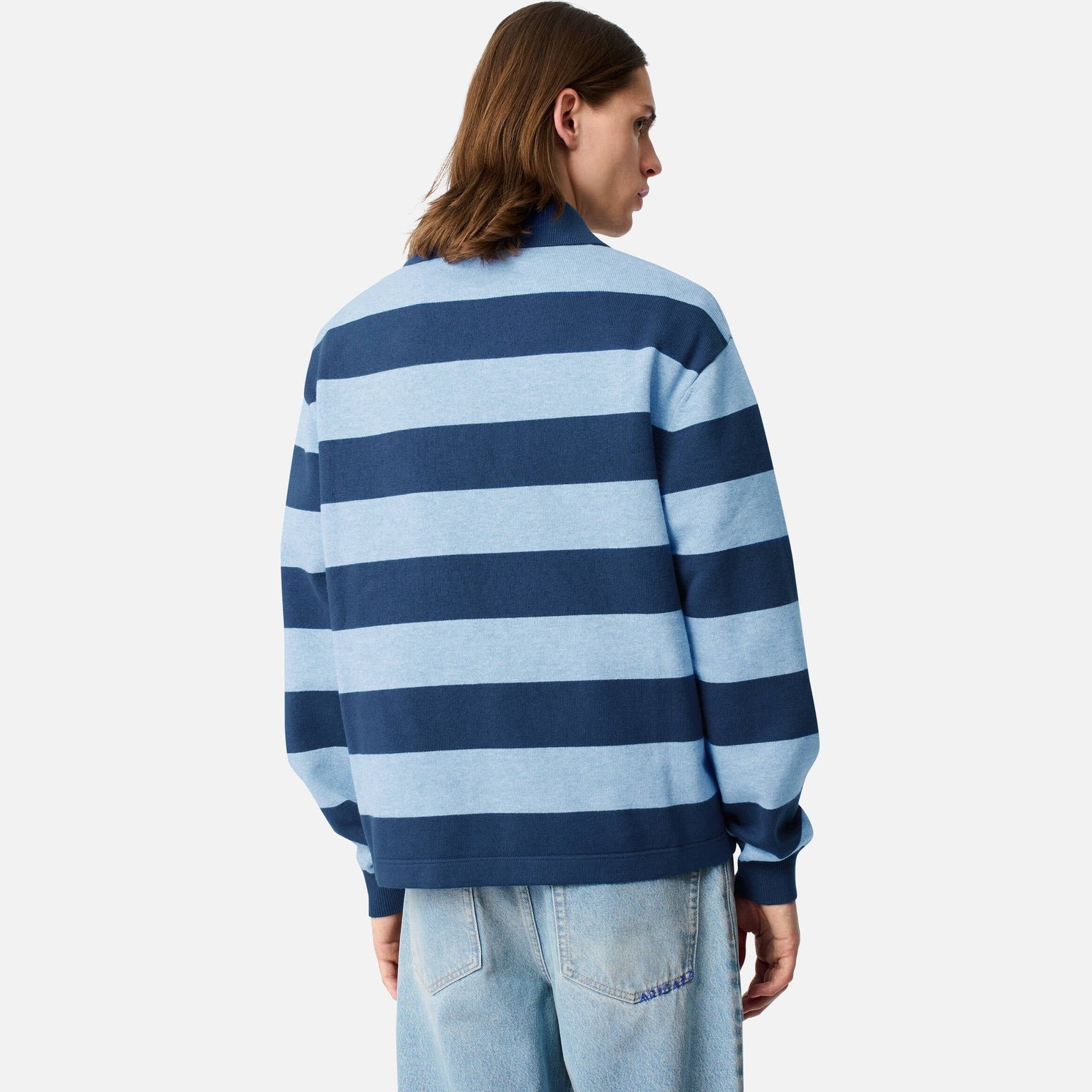 Frey Polo Sweater Navy/Light Blue | Men's Apparel | AXEL ARIGATO | A3315001 Frey Polo Sweater Navy/Light Blue | Men's Apparel | AXEL ARIGATO | A3315001