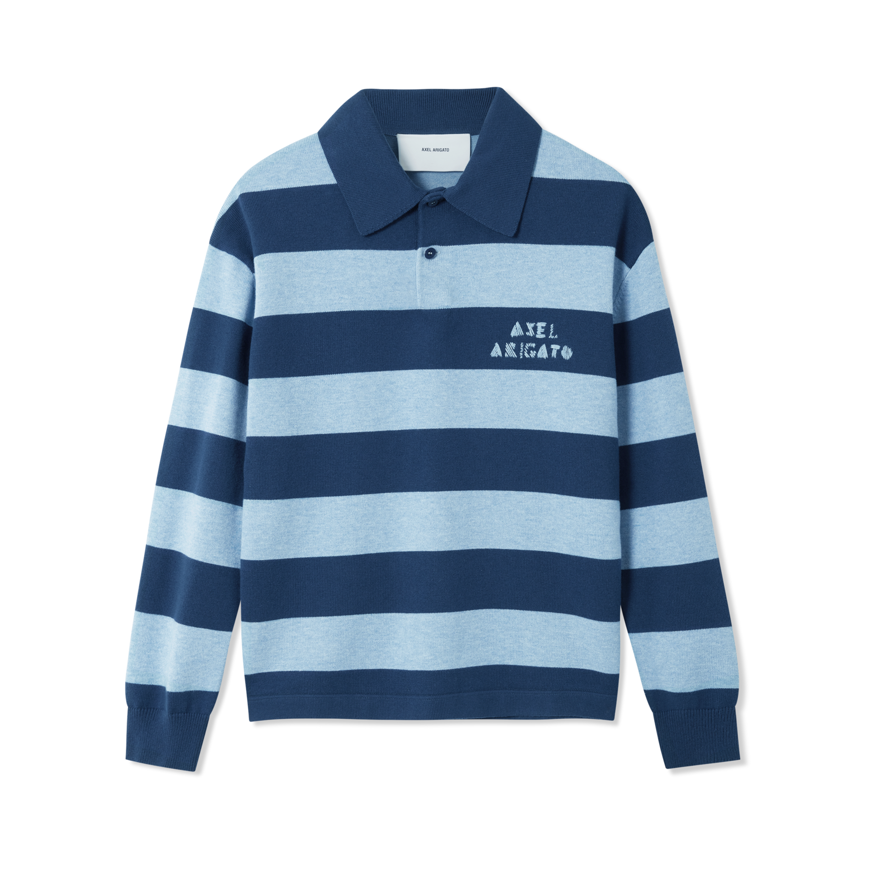 Frey Polo Sweater Navy/Light Blue | Men's Apparel | AXEL ARIGATO | A3315001 Frey Polo Sweater Navy/Light Blue | Men's Apparel | AXEL ARIGATO | A3315001
