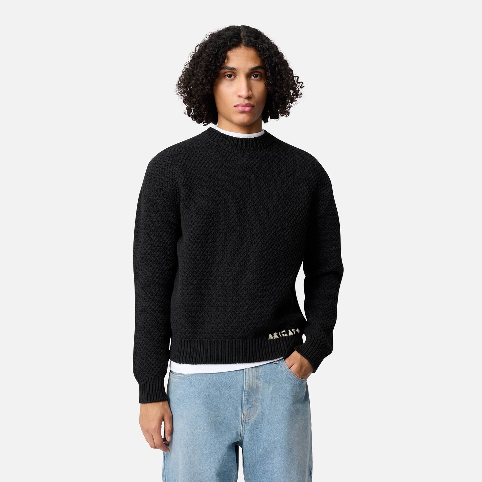 Block Sweater Black | Men's Apparel | AXEL ARIGATO | A3331003 Block Sweater Black | Men's Apparel | AXEL ARIGATO | A3331003