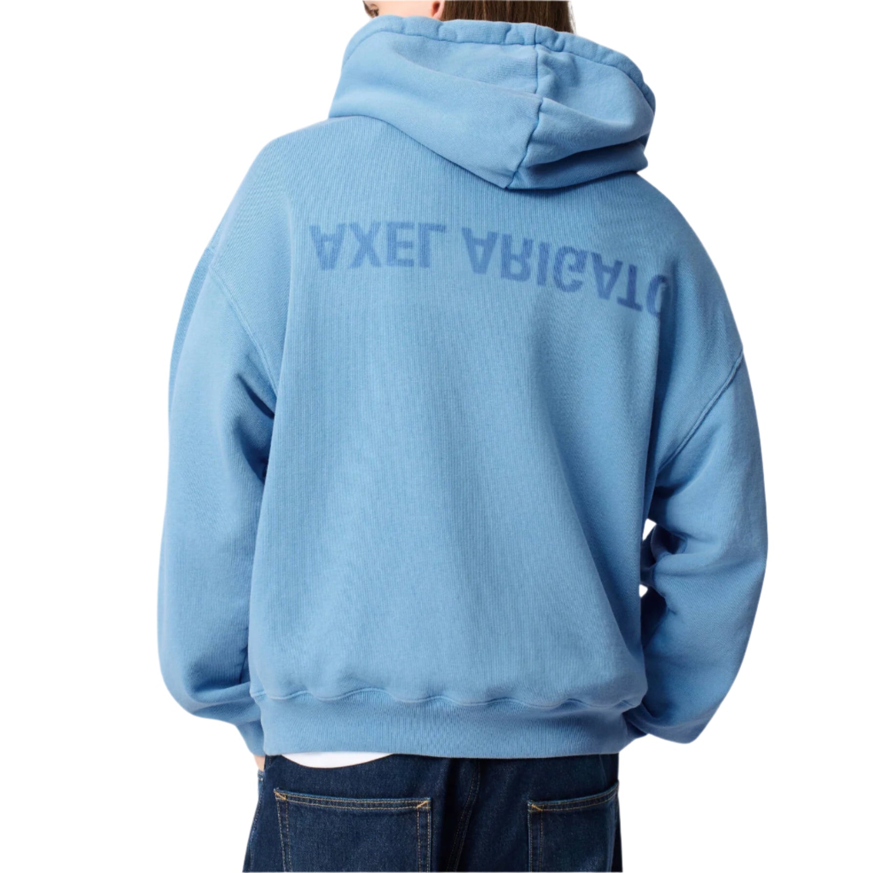 Distort Washed Hoodie Dark Cornflower Blue | Unisex Apparel | AXEL ARIGATO | A3434002 Distort Washed Hoodie Dark Cornflower Blue | Unisex Apparel | AXEL ARIGATO | A3434002