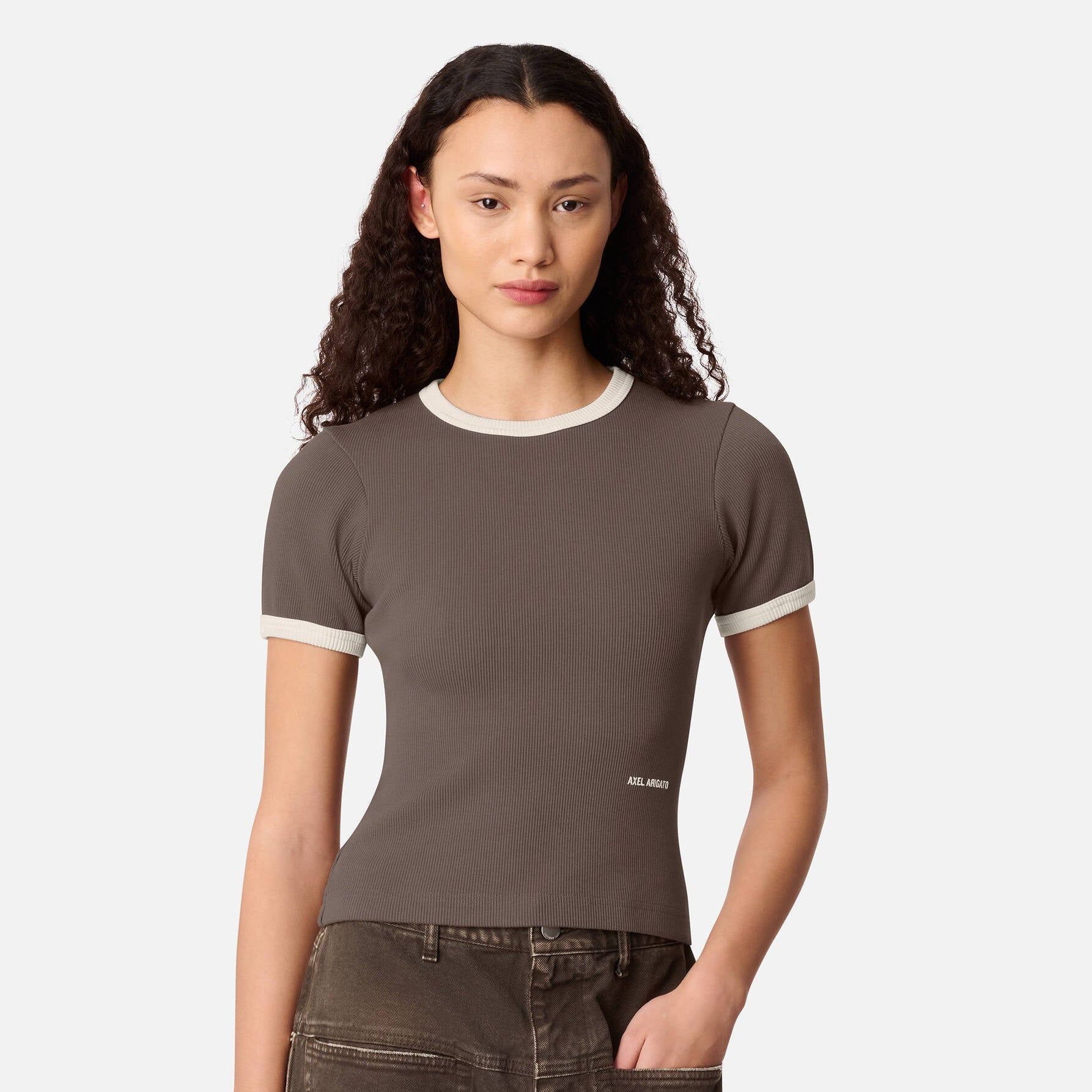 Dahlia T-Shirt Coffee Brown | Women's Apparel | AXEL ARIGATO | A4167003 Dahlia T-Shirt Coffee Brown | Women's Apparel | AXEL ARIGATO | A4167003
