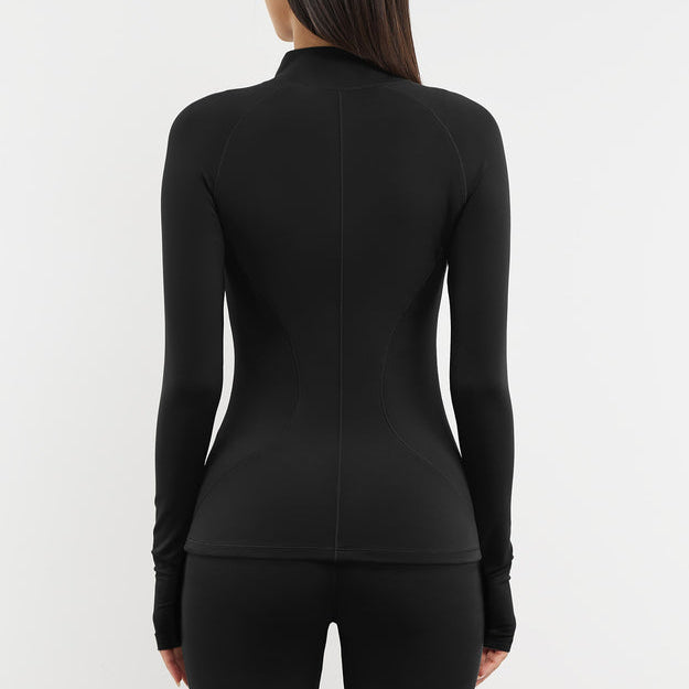 Recycled Soft skin Fitted Running Top Pitch Black | Women's Apparel | THEGIVINGMOVEMENT | S116V14PBWM_2 Recycled Soft skin Fitted Running Top Pitch Black | Women's Apparel | THEGIVINGMOVEMENT | S116V14PBWM_2