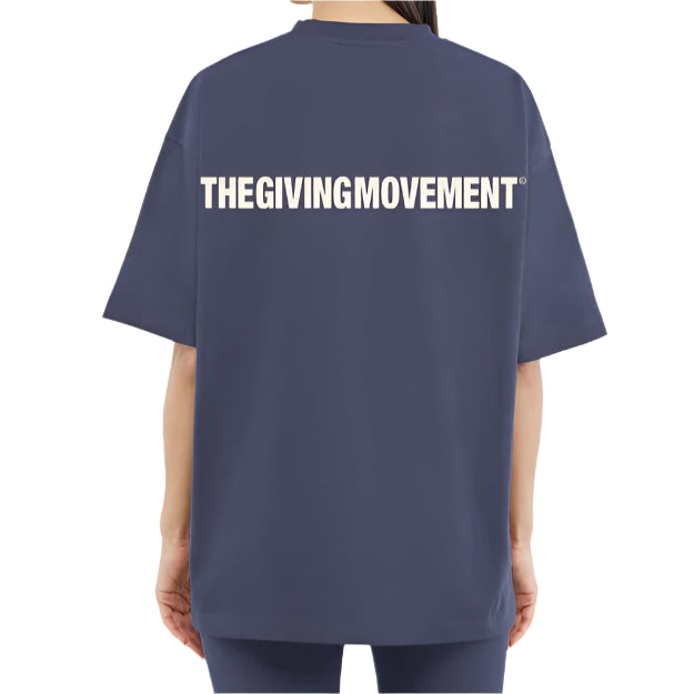 Organic Cotton Jersey Oversized T-Shirt Blue Marine | Unisex Apparel | THEGIVINGMOVEMENT | S14CJV14BMAWM_1 Organic Cotton Jersey Oversized T-Shirt Blue Marine | Unisex Apparel | THEGIVINGMOVEMENT | S14CJV14BMAWM_1
