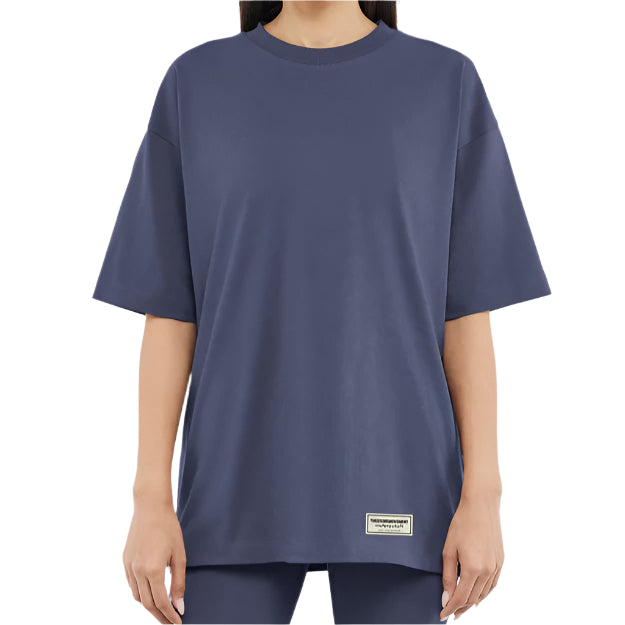 Organic Cotton Jersey Oversized T-Shirt Blue Marine | Unisex Apparel | THEGIVINGMOVEMENT | S14CJV14BMAWM_1 Organic Cotton Jersey Oversized T-Shirt Blue Marine | Unisex Apparel | THEGIVINGMOVEMENT | S14CJV14BMAWM_1