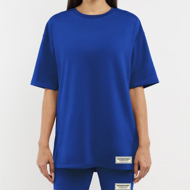 Recycled Soft skin Oversized Contrast Back Print T- Shirt Moroccan Blue | Unisex Apparel | THEGIVINGMOVEMENT | S14V14MBWM_2 Recycled Soft skin Oversized Contrast Back Print T- Shirt Moroccan Blue | Unisex Apparel | THEGIVINGMOVEMENT | S14V14MBWM_2