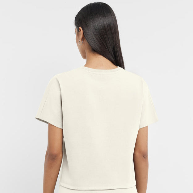 Organic Cotton Jersey Regular Fit Knot Front T-Shirt Ivory | Women's Apparel | THEGIVINGMOVEMENT | S1731V14IVWM_3 Organic Cotton Jersey Regular Fit Knot Front T-Shirt Ivory | Women's Apparel | THEGIVINGMOVEMENT | S1731V14IVWM_3