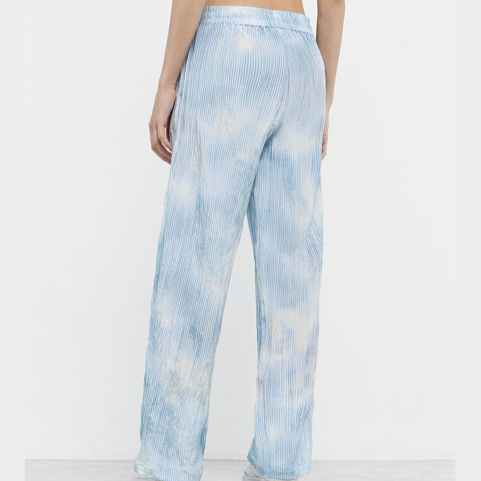 Recycled Textured Satin 30 inch Stripe Wide Leg Pants Powder Blue | Women's Apparel | THEGIVINGMOVEMENT | S1753V14PWBWM_2 Recycled Textured Satin 30 inch Stripe Wide Leg Pants Powder Blue | Women's Apparel | THEGIVINGMOVEMENT | S1753V14PWBWM_2