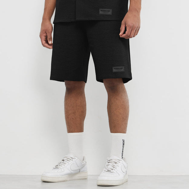 Textured Cotton 10 inch Shorts Pitch Black | Men's Apparel | THEGIVINGMOVEMENT | S1761V14PBMN_2 Textured Cotton 10 inch Shorts Pitch Black | Men's Apparel | THEGIVINGMOVEMENT | S1761V14PBMN_2