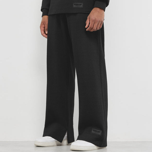 Textured Cotton 30 inch Wide Leg Pants PITCH BALCK | Unisex Apparel | THEGIVINGMOVEMENT | S1762V14PB Textured Cotton 30 inch Wide Leg Pants PITCH BALCK | Unisex Apparel | THEGIVINGMOVEMENT | S1762V14PB