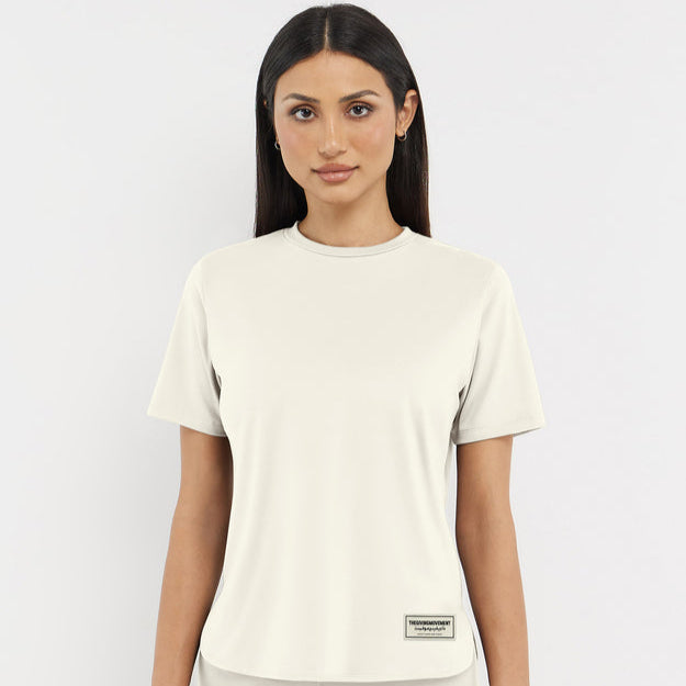 Recycled Soft skin Regular Fit Curved Hem T-Shirt Ivory | Women's Apparel | THEGIVINGMOVEMENT | S549V14IVWM_2 Recycled Soft skin Regular Fit Curved Hem T-Shirt Ivory | Women's Apparel | THEGIVINGMOVEMENT | S549V14IVWM_2