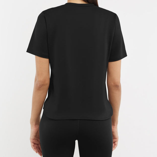 Recycled Soft skin Regular Fit Curved Hem T-Shirt Pitch Black | Women's Apparel | THEGIVINGMOVEMENT | S549V14PBWM_2 Recycled Soft skin Regular Fit Curved Hem T-Shirt Pitch Black | Women's Apparel | THEGIVINGMOVEMENT | S549V14PBWM_2