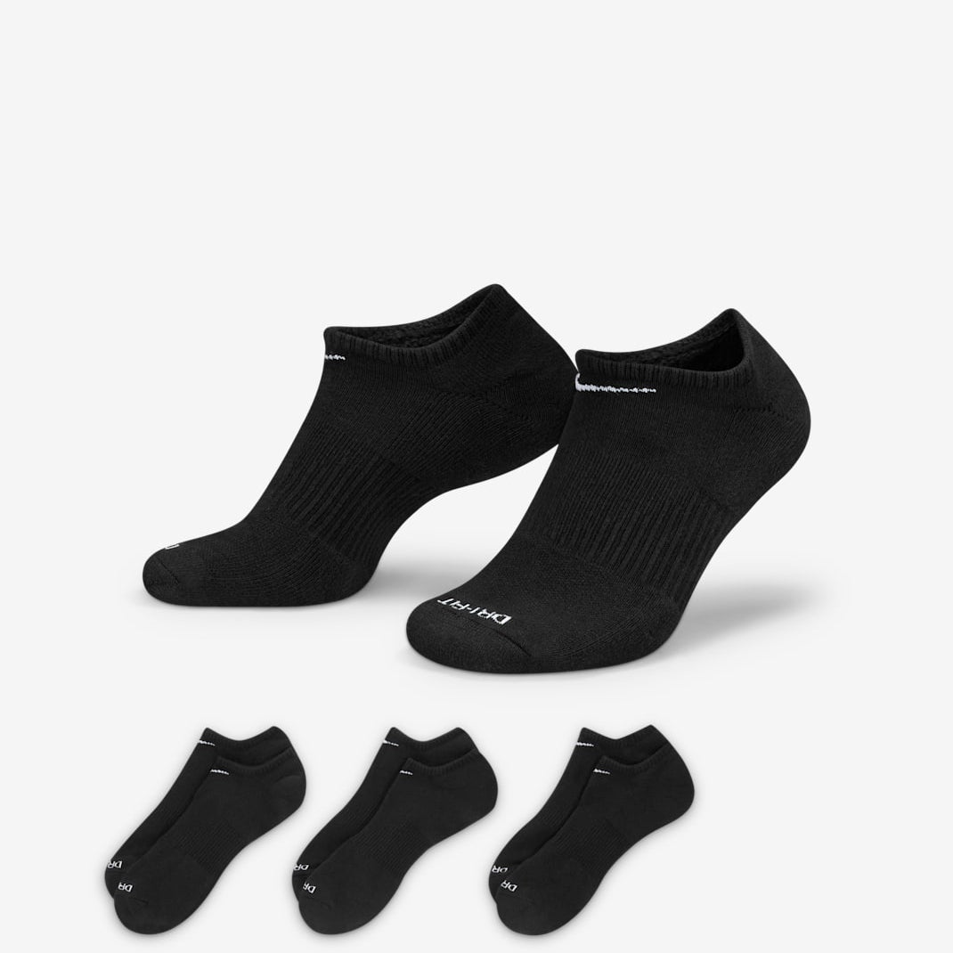 Nike Everyday Plus Cushion Training No-Show Socks (3 Pairs) | Accessories | NIKE | SX6889-010 Nike Everyday Plus Cushion Training No-Show Socks (3 Pairs) | Accessories | NIKE | SX6889-010