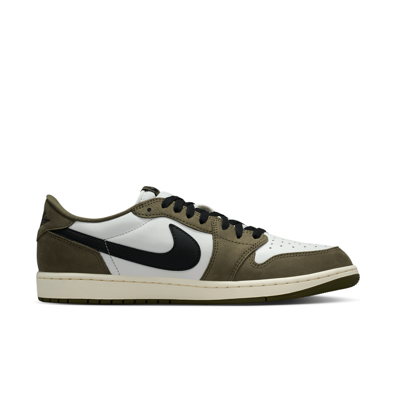 Air Jordan 1 Low OG Medium Olive and Summit White | Men's Footwear | Jordan | HQ6998-200