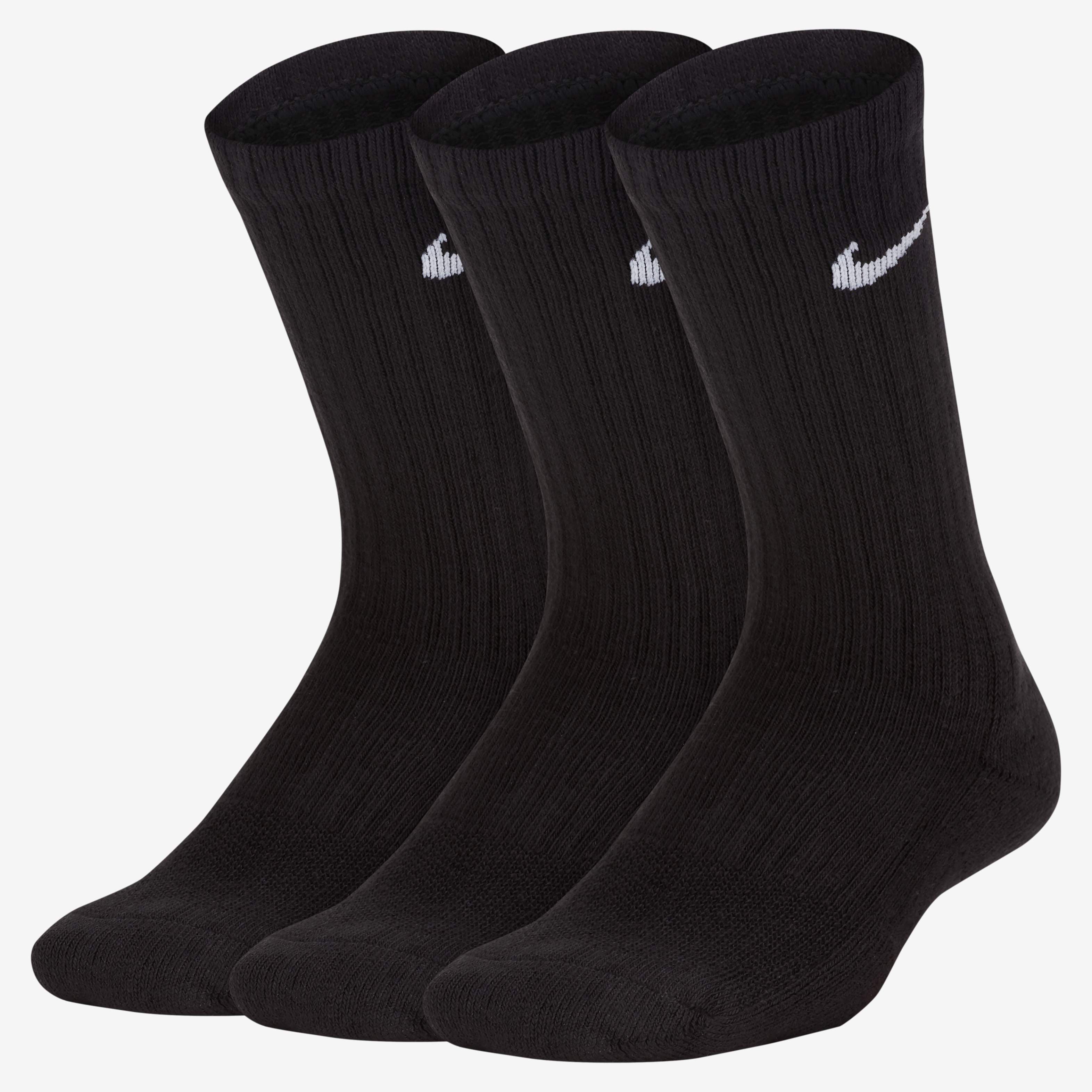 Nike Everyday Kids' Cushioned Crew Socks (3 Pairs) | Accessories | NIKE | SX6842-010 Nike Everyday Kids' Cushioned Crew Socks (3 Pairs) | Accessories | NIKE | SX6842-010