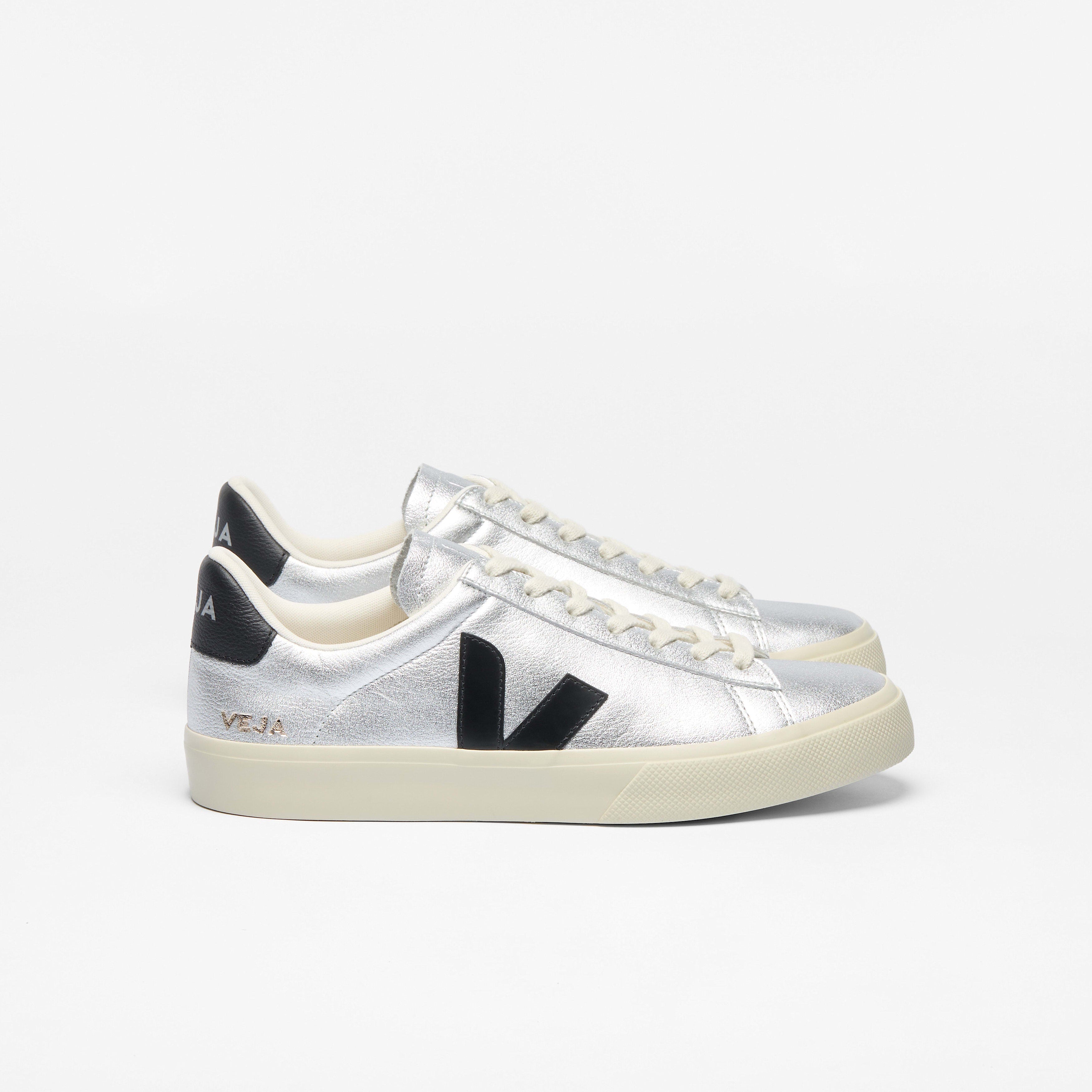 CAMPO LEATHER SILVER BLACK | Women's Footwear | Veja | CP0520786A CAMPO LEATHER SILVER BLACK | Women's Footwear | Veja | CP0520786A