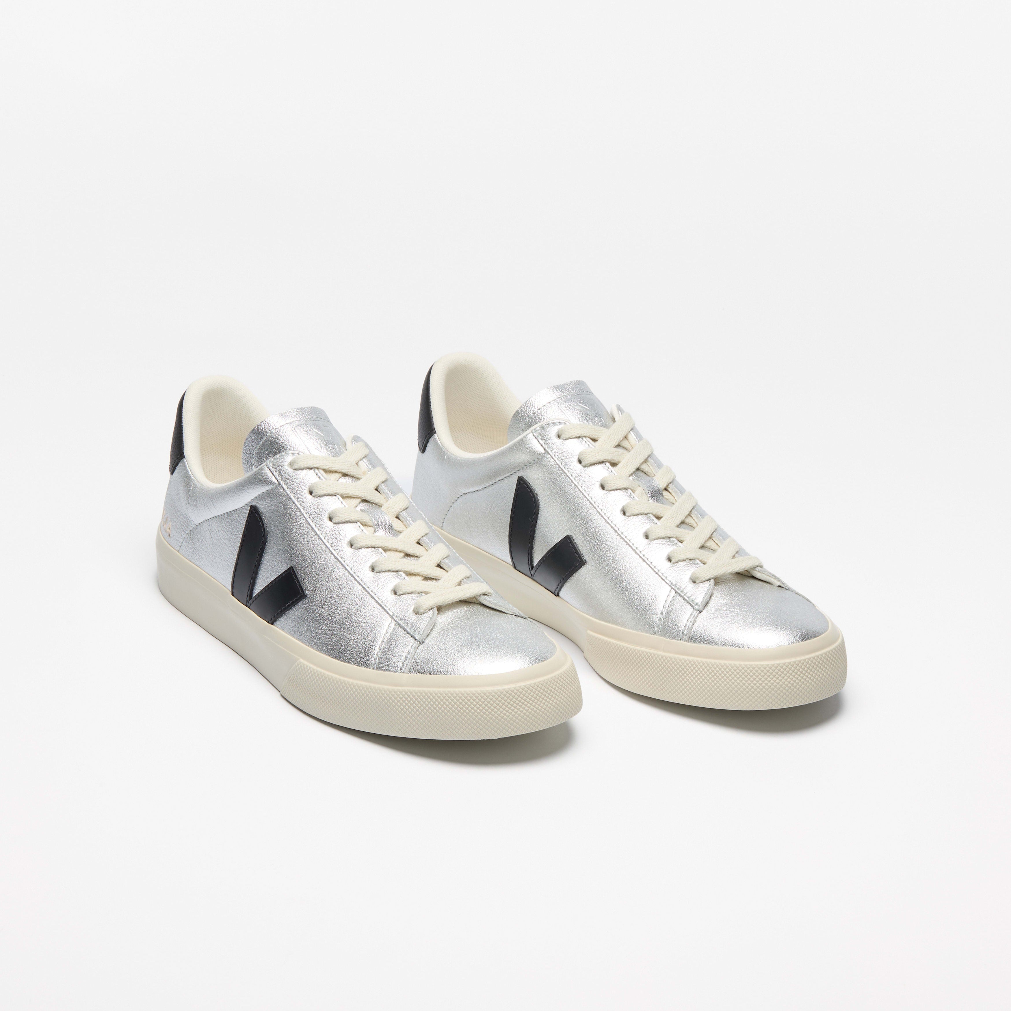 CAMPO LEATHER SILVER BLACK | Women's Footwear | Veja | CP0520786A CAMPO LEATHER SILVER BLACK | Women's Footwear | Veja | CP0520786A