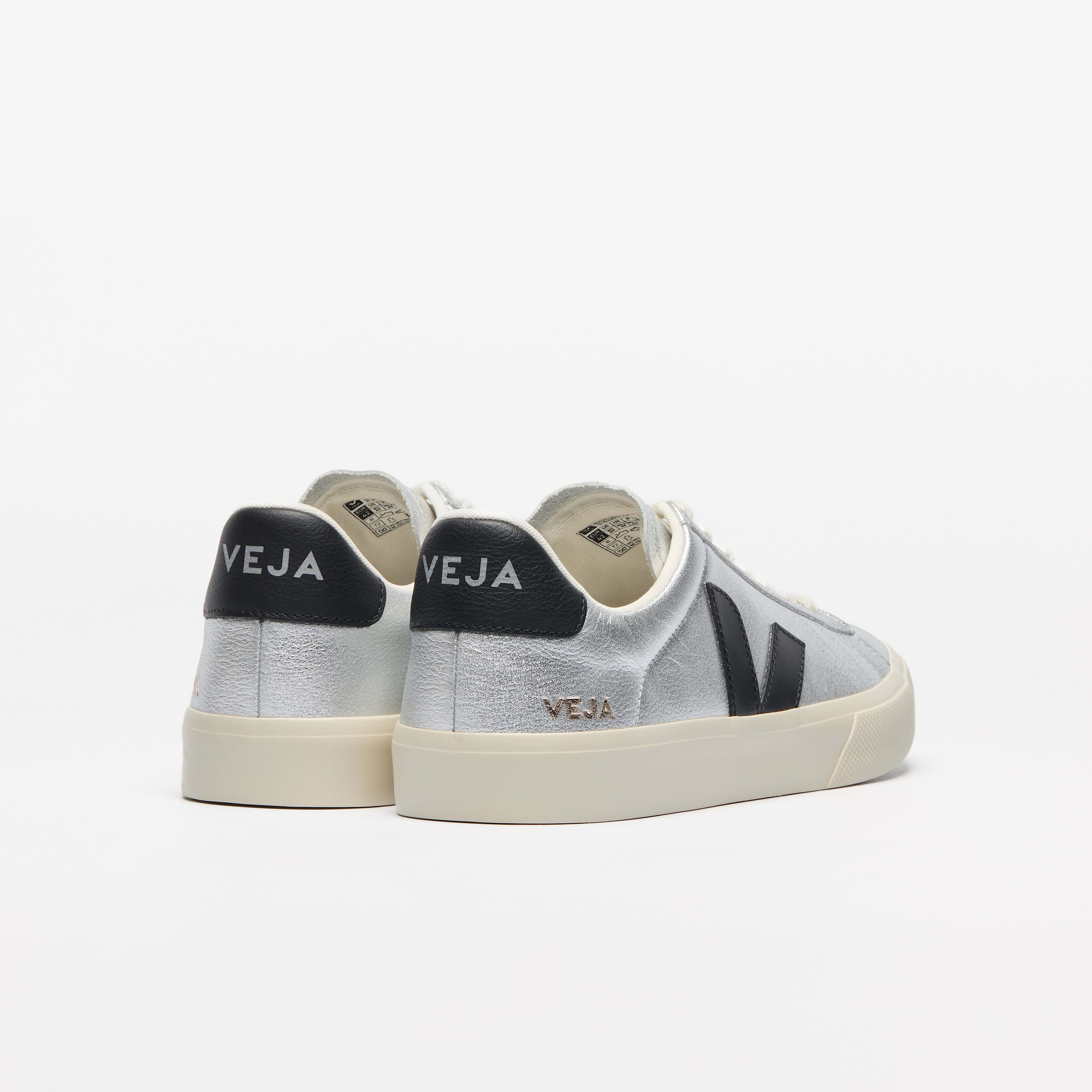 CAMPO LEATHER SILVER BLACK | Women's Footwear | Veja | CP0520786A CAMPO LEATHER SILVER BLACK | Women's Footwear | Veja | CP0520786A