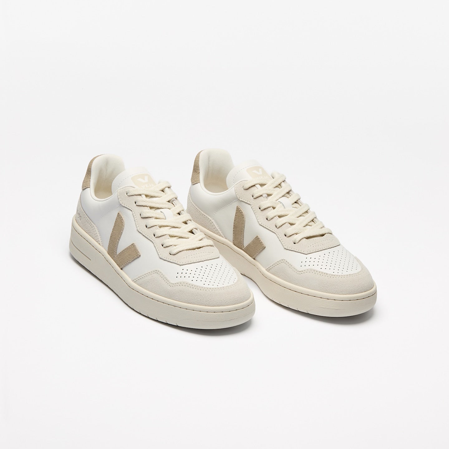 V-90 LEATHER WHITE TAUPE | Women's Footwear | Veja | VD2020909A V-90 LEATHER WHITE TAUPE | Women's Footwear | Veja | VD2020909A