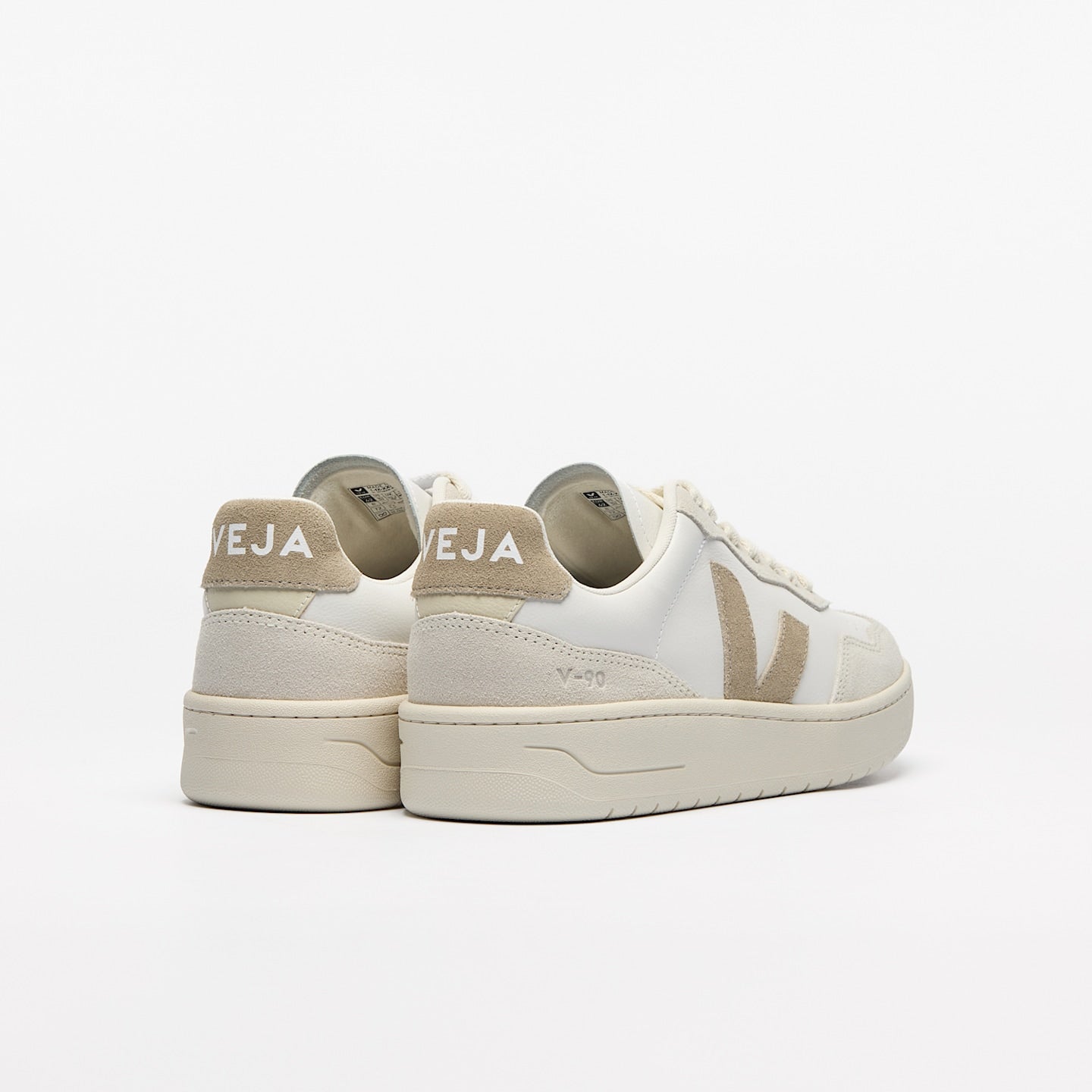 V-90 LEATHER WHITE TAUPE | Women's Footwear | Veja | VD2020909A V-90 LEATHER WHITE TAUPE | Women's Footwear | Veja | VD2020909A