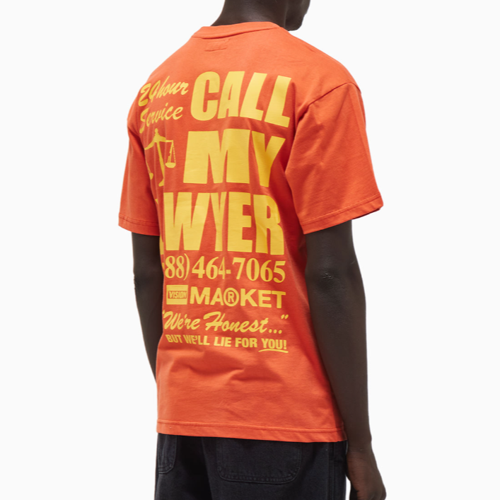 24 Hr Lawyer Service Pocket Tee Orange MARKET