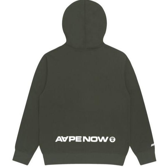 AAPE NOW ZIP THROUGH SWEAT ARMY GREEN AAPE