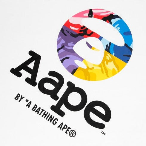 AAPE SHORT SLEEVE TEE BOXY FIT WHITE AAPE