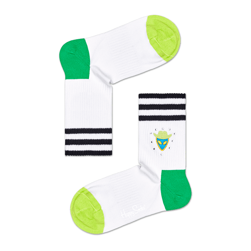 Athletic Alien Studs 3/4 Crew Sock Happy Socks