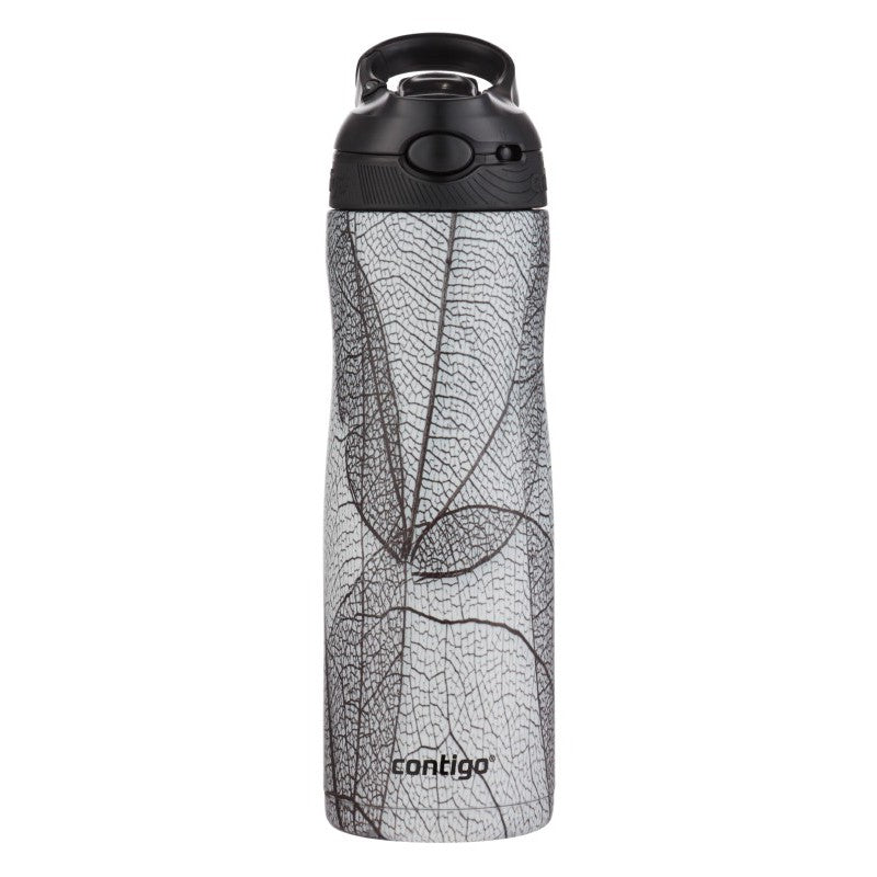 Contigo Autospout Ashland Couture Chill - Vacuum Insulated Stainless Steel Water Bottle, 590 ml, White Leaf Contigo