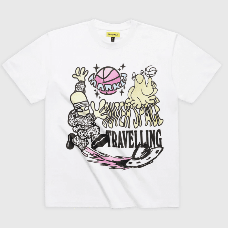 Outer Space Traveling Uv Tee White MARKET