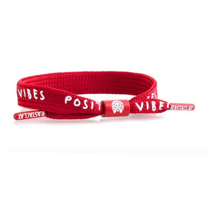 POSITIVE VIBES - DARK RED LACE Rastaclat