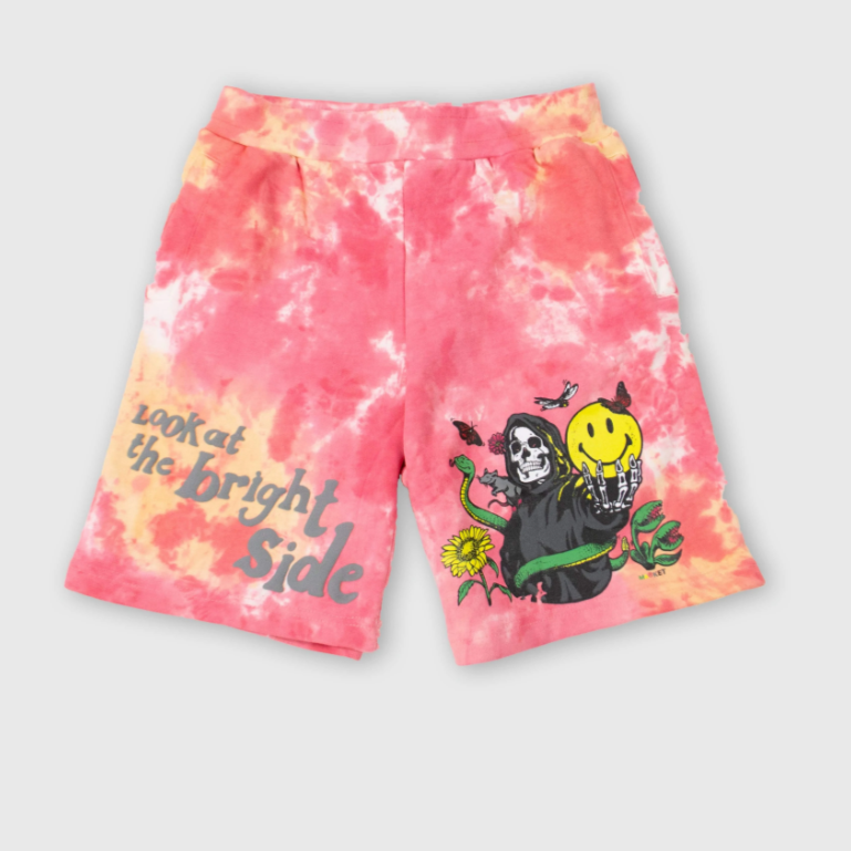 Smiley Look At The Bright Side Sweatshorts Pink MARKET