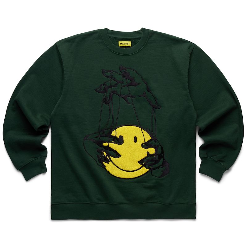 Smiley Marionette Crewneck Evergreen MARKET