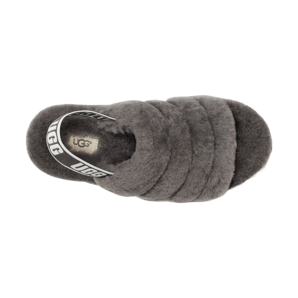 W FLUFF YEAH SLIDE CHARCOAL UGG